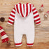 Autumn and Winter Christmas Striped Letter Printed One-piece Climbing Suit
